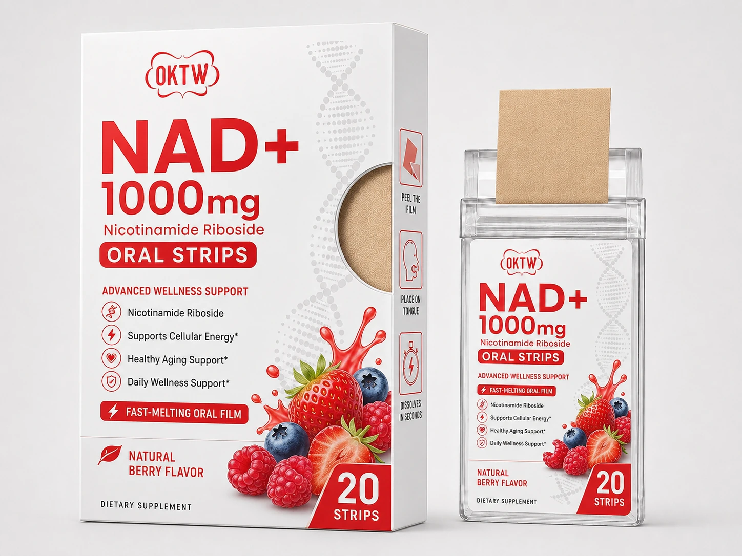 NAD+ Support Oral Film packaging concept