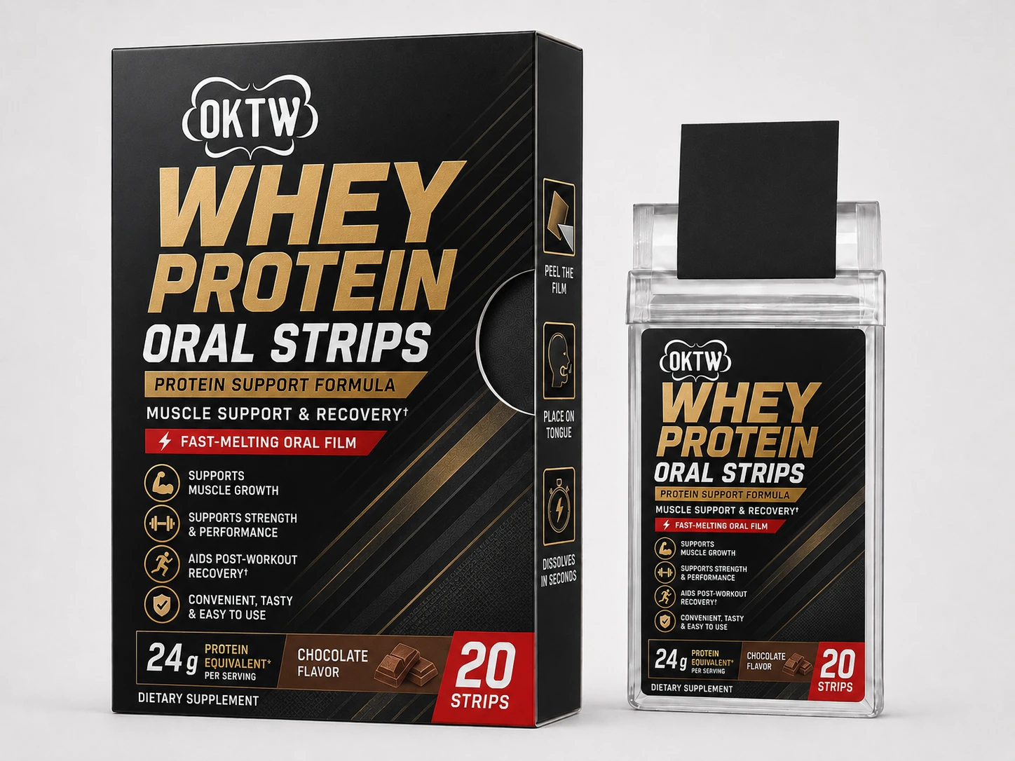 Whey Protein Oral Film packaging concept